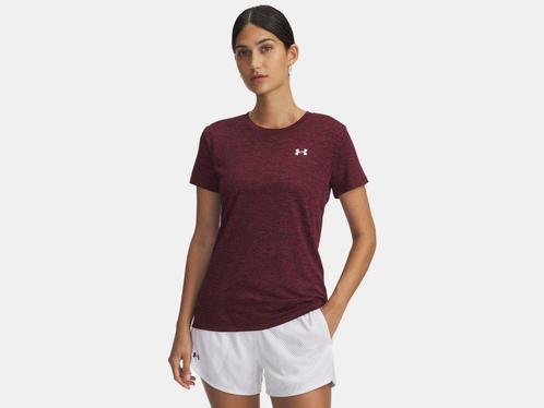 Under Armour Tech Ssc- Twist-Red - Maat LG, Kleding | Dames, Topjes, Rood, Maat 42/44 (L), Nieuw, Korte mouw, Ophalen of Verzenden