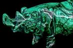 Eersteklas BIG malachiet neushoorn - Hoogte: 13.6 cm -