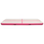 Gymnastiekmat met pomp opblaasbaar 500x100x15 cm PVC roze, Sport en Fitness, Yoga en Pilates, Verzenden, Nieuw