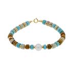 Gemengde edelstenen - 18 karaat - Geel goud - Armband