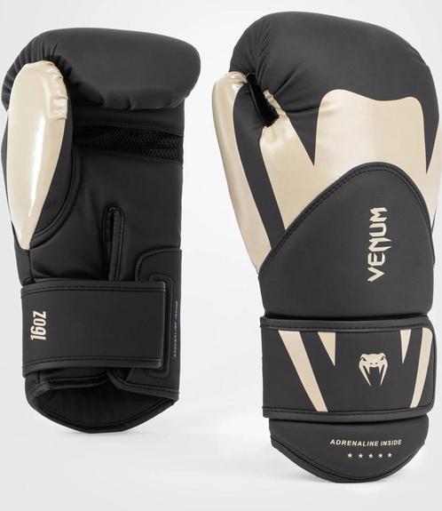 Venum Bokshandschoenen Challenger 4.0 Zwart Beige, Sport en Fitness, Boksen, Bokshandschoenen, Nieuw, Verzenden