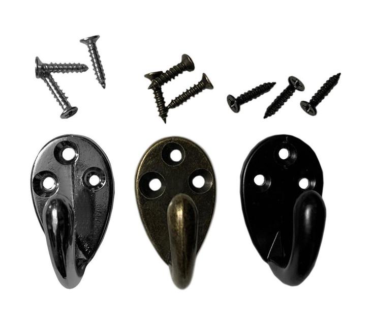 Set van 6 metalen kledinghaakjes, hangers (kleur: brons), Doe-het-zelf en Bouw, Gereedschap | Overige machines, Nieuw, Verzenden