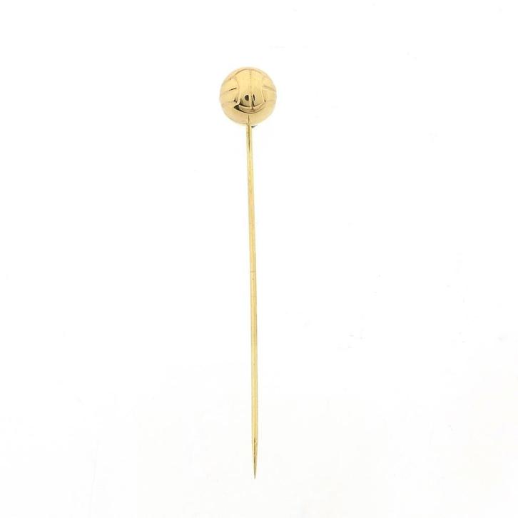 Gouden reversspeld/dasspeld; volleybal (Broche), Handtassen en Accessoires, Broches, Overige kleuren, Gebruikt, Goud, Ophalen of Verzenden