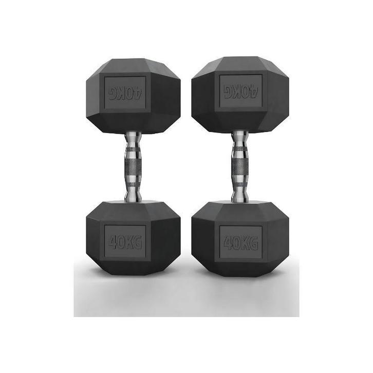 Hex Rubber Dumbbells Set - Hex Rubber Dumbbells - vanaf €92, Sport en Fitness, Fitnessapparatuur, Overige typen, Nieuw, Metaal