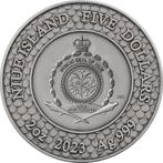 Niue. 5 Dollars 2023 Black Pearl and Dragon - Divine Pearls, Postzegels en Munten