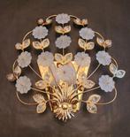 Lampe murale (2) - Cristal, Plaqué or, Verre, Laiton -