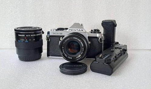 Pentax ME Super + SMC Pentax-M 50mm + Pentax Winder ME + PK, Audio, Tv en Foto, Fotocamera's Analoog