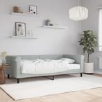vidaXL Slaapbank met matras 90x190 cm fluweel lichtgrijs, Huis en Inrichting, Slaapkamer | Bedden, Verzenden, Nieuw