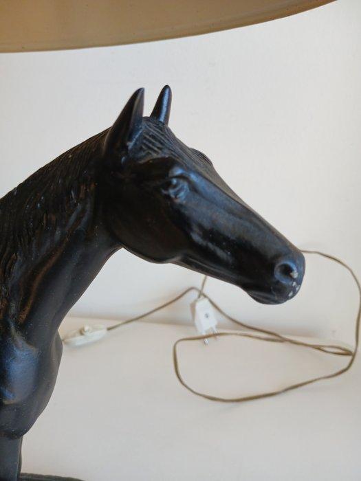 Tafellamp - Hout, Messing, Legering - clublamp, Antiek en Kunst, Curiosa en Brocante