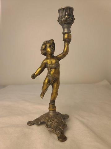 Bougeoir (2) - Bronze, Laiton, Régule - Ange et autre