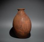 Égypte ancienne Terre cuite Pot de Vase polonais rouge.