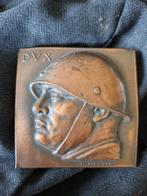Italie - Médaille - Placca in metallo DUCE Mussolini con, Verzamelen, Militaria | Tweede Wereldoorlog