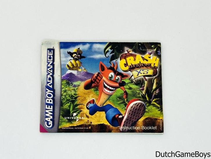 Gameboy Advance / GBA - Crash Bandicoot XS - EUR - Manual, Games en Spelcomputers, Games | Overige, Gebruikt, Verzenden