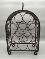 Wijnrek - Metaal, Leder, Gietijzer