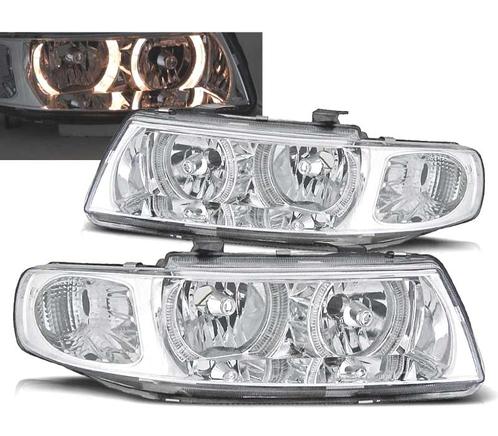 Phares Pour Seat Leon Toledo 99-04 Angel Eyes Chromé, Auto-onderdelen, Verlichting, Verzenden
