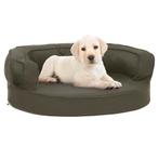 vidaXL Hondenbed ergonomisch linnen-look 60x42 cm, Dieren en Toebehoren, Honden-accessoires, Verzenden, Nieuw