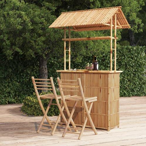 vidaXL 3-delige Barset bamboe, Tuin en Terras, Tuinsets en Loungesets, Nieuw, Verzenden