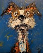 Laurent Pate (1970) - Russel Dog ( chien animaux), Antiek en Kunst, Kunst | Schilderijen | Modern