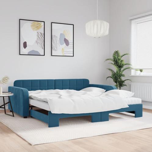 vidaXL Slaapbank onderschuifbed en matrassen 100x200 cm, Huis en Inrichting, Slaapkamer | Bedden, Nieuw, Verzenden