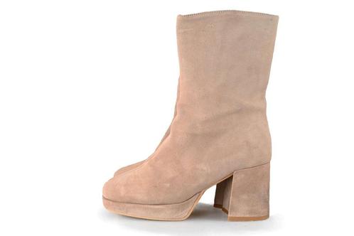 VIA VAI Enkellaarzen in maat 38 Beige | 5% extra korting, Kleding | Dames, Schoenen, Beige, Zo goed als nieuw, Lage of Enkellaarzen