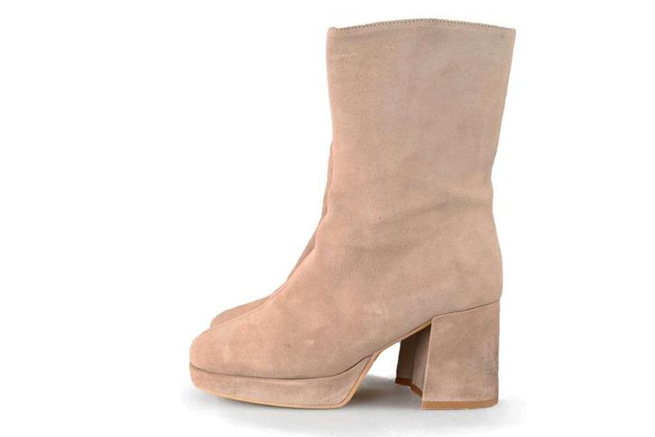 VIA VAI Enkellaarzen in maat 38 Beige | 5% korting, Kleding | Dames, Schoenen, Beige, Zo goed als nieuw, Lage of Enkellaarzen