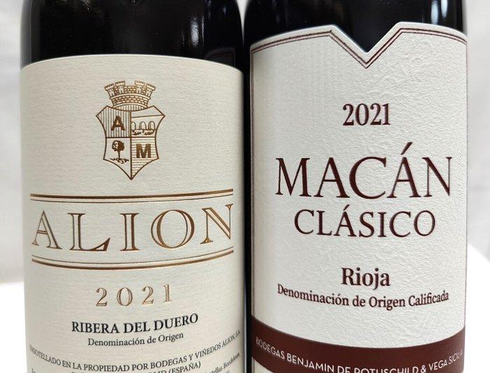 2021 Bodegas Vega Sicilia, Alión & 2021 Benjamin de, Verzamelen, Wijnen