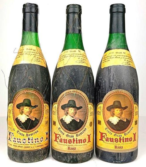 1972, 1973 & 1978 Bodega Faustino I - Rioja Gran Reserva - 3, Verzamelen, Wijnen