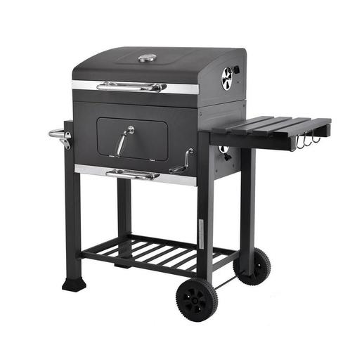 Houtskoolbarbecue - Grilloppervlak - Staal -Zwart, Tuin en Terras, Houtskoolbarbecues, Nieuw, Ophalen of Verzenden