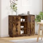 vidaXL Dressoir met LED Rook Eik 90x32x75 cm Geengineerd, Huis en Inrichting, Verzenden, Nieuw
