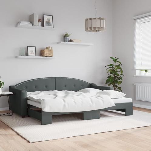 vidaXL Slaapbank met onderschuifbed 80x200 cm stof, Huis en Inrichting, Slaapkamer | Bedden, Nieuw, Verzenden