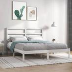vidaXL Bedframe zonder matras massief grenenhout wit 140x200, Verzenden, Nieuw