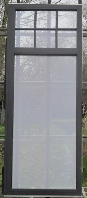 pvc raam ,chassis , venster 78 x 203 zwart ral 9017, Doe-het-zelf en Bouw, Raamkozijnen en Schuifdeuren, Inclusief glas, Nieuw