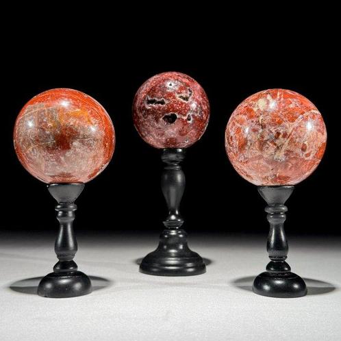 GEEN MINIMUMVERKOOPPRIJS - Prachtige set van 3 Rode Maligano, Antiek en Kunst, Kunst | Designobjecten
