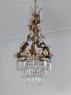 Lustre - en cristal, en céramique - Roses en céramique, Antiquités & Art