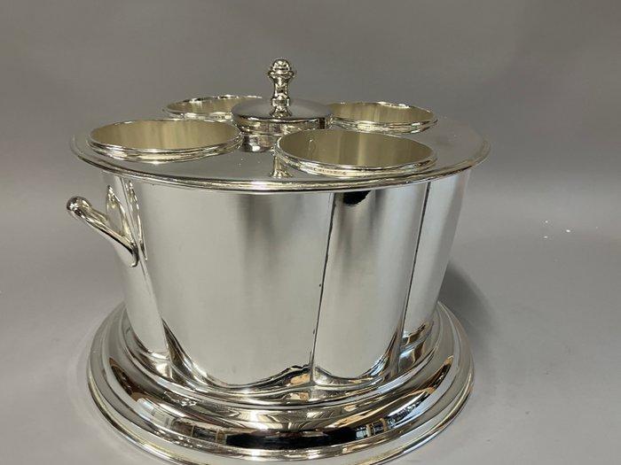 Wijnkoeler - voor 4 flessen met een vak voor ijsblokjes in, Verzamelen, Wijnen