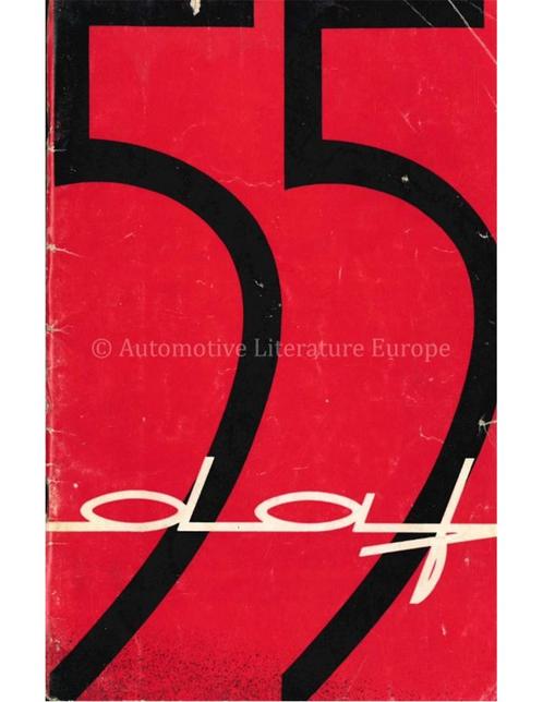 1967 DAF 55 INSTRUCTIEBOEKJE NEDERLANDS, Autos : Divers, Modes d'emploi & Notices d'utilisation