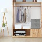 vidaXL Opbergboxen 2 st 50x30x25 cm stof grijs, Doe-het-zelf en Bouw, Kratten en Dozen, Verzenden, Nieuw