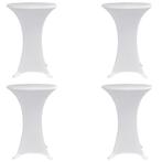 vidaXL Statafelhoes 4 st stretch Ø70 cm wit, Tuin en Terras, Verzenden, Nieuw