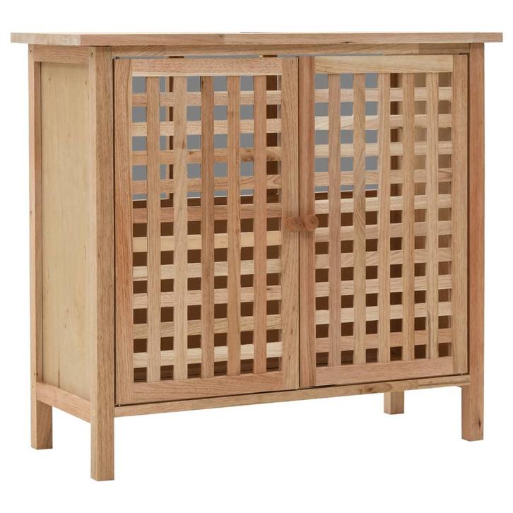 vidaXL Wastafelkast 66x29x61 cm massief walnotenhout, Huis en Inrichting, Tafels | Kaptafels, Nieuw, Verzenden