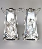 Vaas (2) - Zink versilbert - Art Nouveau