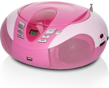 Lenco SCD-37 - Draagbare radio CD speler met MP3 optie en US, Verzenden