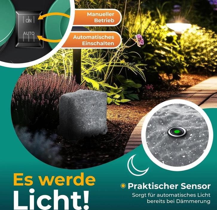 Tuinstopcontact steenlook - 4 stopcontacten inclusief, Tuin en Terras, Overige Tuin en Terras, Verzenden
