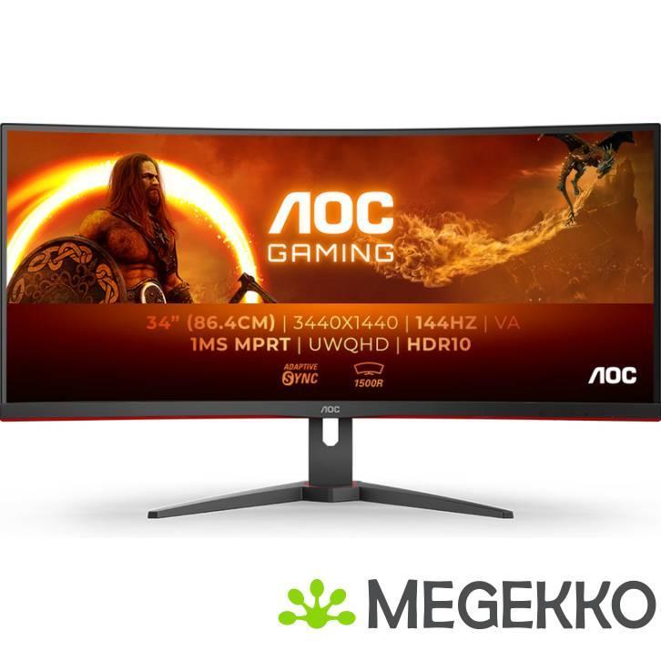 AOC GAMING CU34G2XE/BK 34  Wide Quad HD 144Hz Curved VA, Computers en Software, Overige Computers en Software, Nieuw, Verzenden