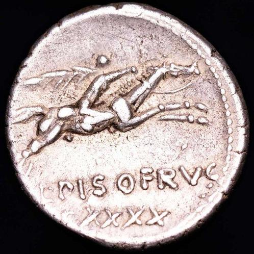 République romaine. L. Calpurnius Piso Frugi. Denarius Rome, Postzegels en Munten, Munten | Europa | Niet-Euromunten