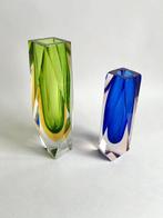 Murano - Vaas (2) -  Sommerso  - Glas, Antiek en Kunst