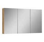 Badkamerkast Cuba 120 x 16 x 72 cm Eiken Spiegelkast, Huis en Inrichting, Verzenden, Nieuw