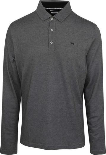 Brax Longsleeve Polo Melange Zwart maat Maat 52/54 (L) Heren, Verzenden