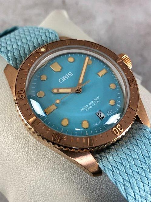 Oris - Divers Sixty-Five Cotton Candy Bronze Automatic - 01, Handtassen en Accessoires, Horloges | Heren