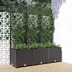 vidaXL Plantenbak met latwerk 120x40x136 cm polypropeen, Tuin en Terras, Verzenden, Nieuw