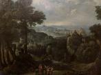 Belgische school (XVII) - Weitläufige bewaldete Landschaft, Antiek en Kunst